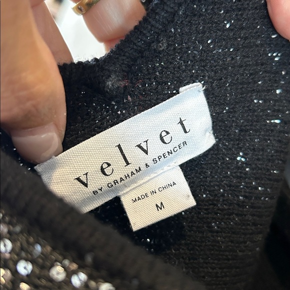 VELVET By Graham & Spencer Opaline Sequin Knits Sweater - Picture 5 of 9